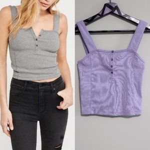 Abercrombie Square Henley Tank Top Small
